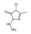 4-chloro-2-hydrazinyl-5-methyl-4H-pyrazol-3-one Structure