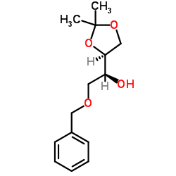 (1S)-2-(Benzyloxy)-1-[(4S)-2,2-dimethyl-1,3-dioxolan-4-yl]ethanol结构式