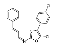 (E,E)-N-[5-chloro-4-(4-chlorophenyl)-1,3-oxazol-2-yl]-3-phenylprop-2-en-1-imine Structure