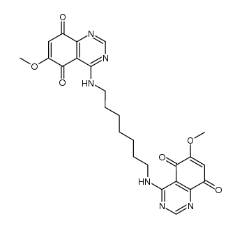 4,4'-(heptane-1,7-diylbis(azanediyl))bis(6-methoxyquinazoline-5,8-dione) Structure