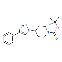 tert-butyl 4-(4-phenylpyrazol-1-yl)piperidine-1-carboxylate结构式