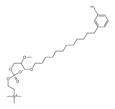 [3-[12-(3-iodanylphenyl)dodecoxy]-2-methoxypropyl] 2-(trimethylazaniumyl)ethyl phosphate结构式