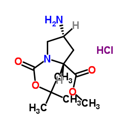 (2R,4R)-1-tert-Butyl 2-methyl 4-aminopyrrolidine-1,2-dicarboxylate hydrochloride Structure