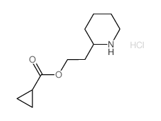 2-(2-Piperidinyl)ethyl cyclopropanecarboxylate hydrochloride结构式