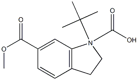 1-tert-Butyl 6-methyl indoline-1,6-dicarboxylate structure