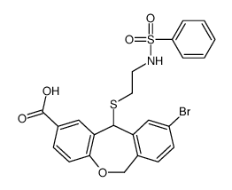 11-[2-(benzenesulfonamido)ethylsulfanyl]-9-bromo-6,11-dihydrobenzo[c][1]benzoxepine-2-carboxylic acid Structure