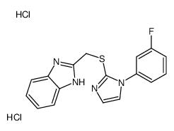 2-[[1-(3-fluorophenyl)imidazol-2-yl]sulfanylmethyl]-1H-benzimidazole,dihydrochloride Structure