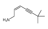 (E)-6,6-Dimethyl-2-hept-1-en-4-yn-1-amine结构式
