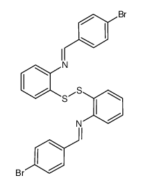 N,N'-(disulfanediylbis(2,1-phenylene))bis(1-(4-bromophenyl)methanimine)结构式