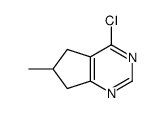 4-chloro-6-methyl-6,7-dihydro-5H-cyclopenta[d]pyrimidine结构式