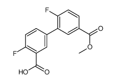 2-fluoro-5-(2-fluoro-5-methoxycarbonylphenyl)benzoic acid Structure