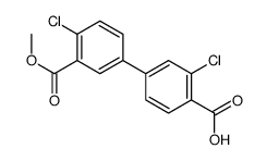 2-chloro-4-(4-chloro-3-methoxycarbonylphenyl)benzoic acid Structure