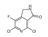 4,6-二氯-7-氟-1H-吡咯并[3,4-C]吡啶-3(2H)-酮结构式