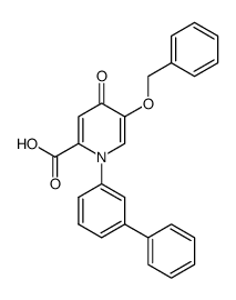 5-(benzyloxy)-1-(biphenyl-3-yl)-4-oxo-1,4-dihydropyridine-2-carboxylic acid结构式