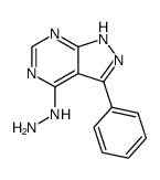 4-hydrazino-3-phenyl-1H-pyrazolo<3,4-d>pyrimidine结构式