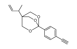 1-but-3-en-2-yl-4-(4-ethynylphenyl)-3,5,8-trioxabicyclo[2.2.2]octane结构式