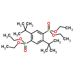 2,5-二叔丁基-1,4-亚苯基四乙基双(膦酸酯)结构式