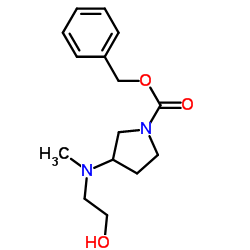 Benzyl 3-[(2-hydroxyethyl)(methyl)amino]-1-pyrrolidinecarboxylate结构式