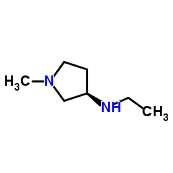 (3R)-N-Ethyl-1-methyl-3-pyrrolidinamine结构式