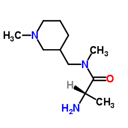 N-Methyl-N-[(1-methyl-3-piperidinyl)methyl]alaninamide结构式