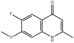 6-氟-7-甲氧基-2-甲基-1,4-二氢喹啉-4-酮结构式