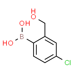 (4-Chloro-2-(hydroxymethyl)phenyl)boronic acid结构式