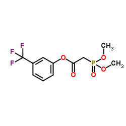 3-(Trifluoromethyl)phenyl (dimethoxyphosphoryl)acetate结构式