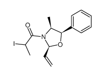 2-iodo-1-((2S,4S,5R)-4-methyl-5-phenyl-2-vinyloxazolidin-3-yl)propan-1-one Structure