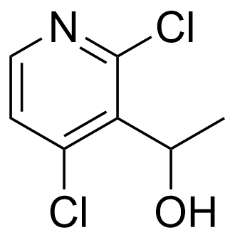 1-(2,6-二氯吡啶-3-基)乙-1-醇结构式
