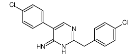5-(4-chlorophenyl)-2-[(4-chlorophenyl)methyl]pyrimidin-4-amine结构式