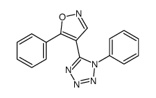 5-phenyl-4-(1-phenyltetrazol-5-yl)-1,2-oxazole Structure