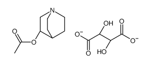 [(3R)-1-azabicyclo[2.2.2]octan-3-yl] acetate,(2R,3R)-2,3-dihydroxybutanedioate Structure