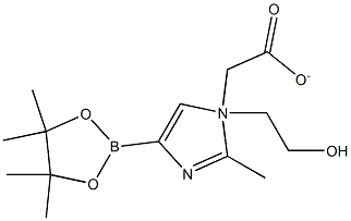 N-(2-Acetoxyethyl)-2-methylimidazole-4-boronic acid pinacol ester结构式
