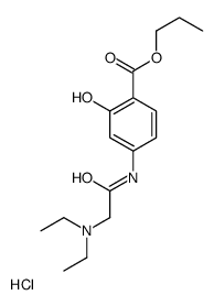 propyl 4-[[2-(diethylamino)acetyl]amino]-2-hydroxybenzoate,hydrochloride Structure