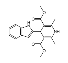 4-(1H-Indol-2-yl)-2,6-dimethyl-1,4-dihydro-pyridine-3,5-dicarboxylic acid dimethyl ester结构式