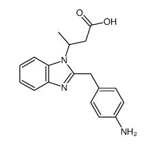 3-<2-(4-Amino)benzylbenzimidazol-1-yl>butanoic acid Structure