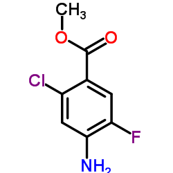 Methyl 4-amino-2-chloro-5-fluorobenzoate结构式