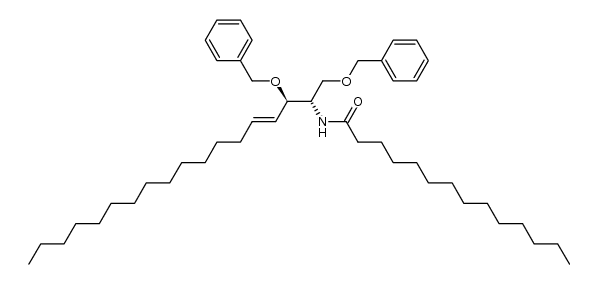 (2S,3R)-1,3-di-O-benzyl-2-(N-tetradecanoylamino)-4-octadecene-1,3-diol结构式