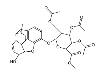 Morphine 3-(Tri-O-acetyl-β-D-glucuronide) Methyl Ester Structure