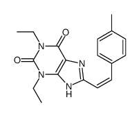 1,3-diethyl-8-[(E)-2-(4-methylphenyl)ethenyl]-7H-purine-2,6-dione Structure