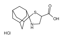 Spiro[1,3-thiazolidine-2,2'-tricyclo[3.3.1.13,7]decane]-5-carboxylic acid hydrochloride (1:1) Structure