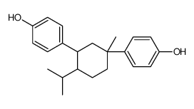4-[5-(4-hydroxyphenyl)-5-methyl-2-propan-2-ylcyclohexyl]phenol Structure