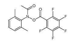 O-(pentafluorobenzoyl)-N-acetyl-N-(2,6-dimethylphenyl)hydroxylamine Structure