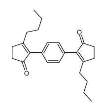 3-butyl-2-[4-(2-butyl-5-oxocyclopenten-1-yl)phenyl]cyclopent-2-en-1-one Structure