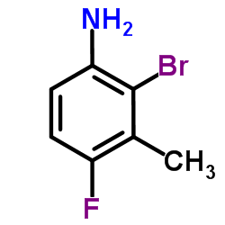 2-Bromo-4-fluoro-3-methylaniline结构式