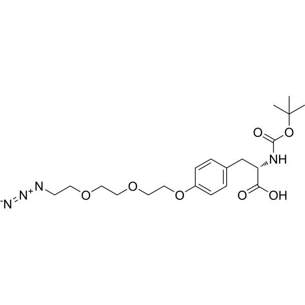 Boc-L-Tyr(PEG(3)-N3)-OH Structure