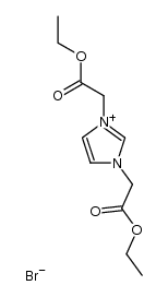 1,3-di-(2'-ethoxycarbonylmethyl)imidazolium bromide Structure
