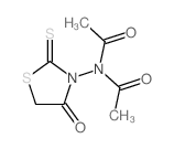 N-acetyl-N-(4-oxo-2-sulfanylidene-thiazolidin-3-yl)acetamide structure