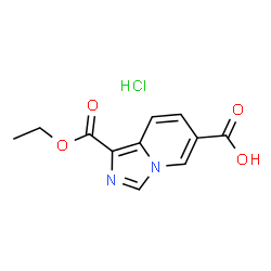1-(ethoxycarbonyl)imidazo[1,5-a]pyridine-6-carboxylic acid hydrochloride Structure