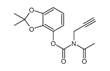 (2,2-dimethyl-1,3-benzodioxol-4-yl) N-acetyl-N-prop-2-ynylcarbamate结构式